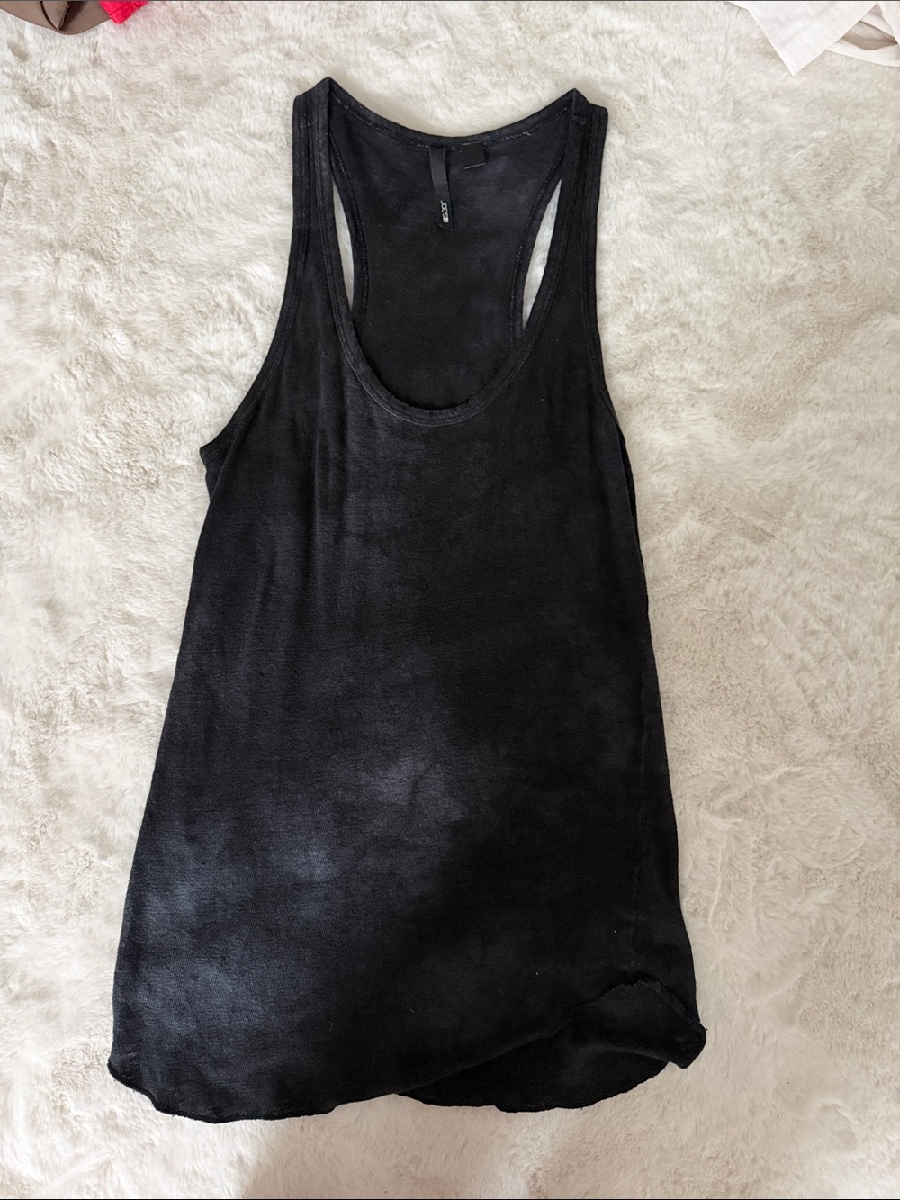Joe’s Jeans Black Racerback Faded Tank Top Size Small